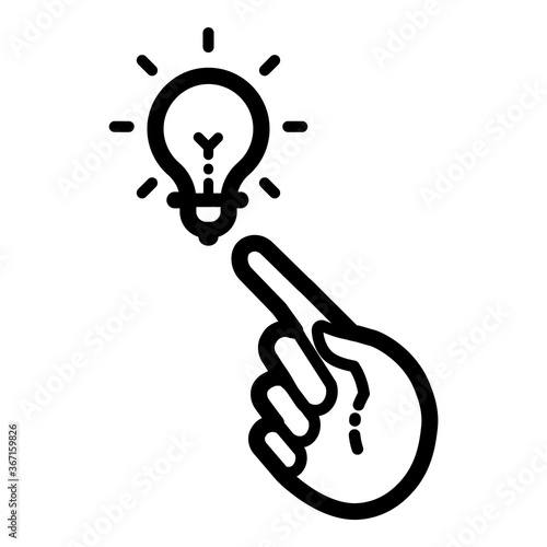 Select Idea Flat Icon Isolated On White Background