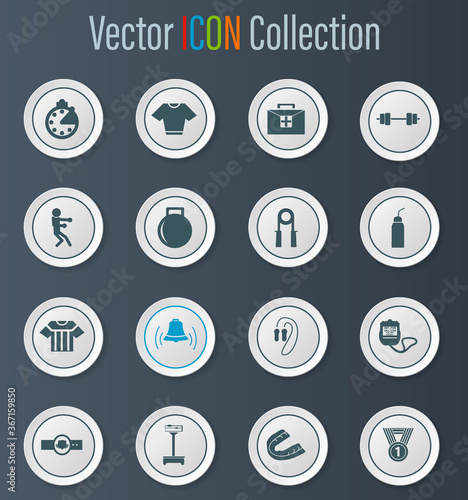 Boxing icon set