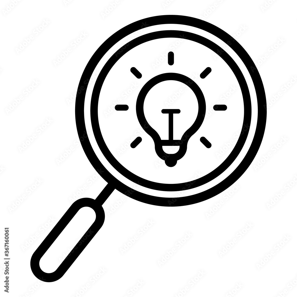 Search Idea Flat Icon Isolated On White Background Search Idea Flat Icon Isolated On White Background