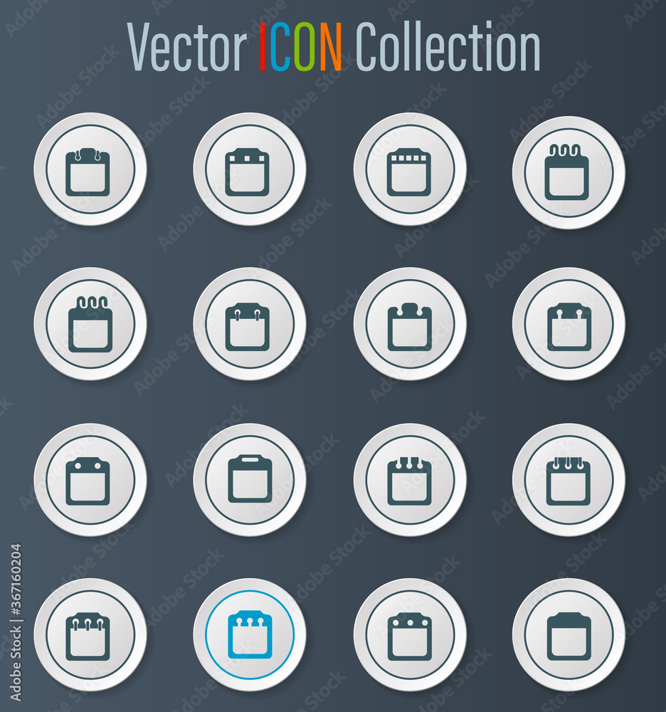 Calendar icons set Calendar icons set