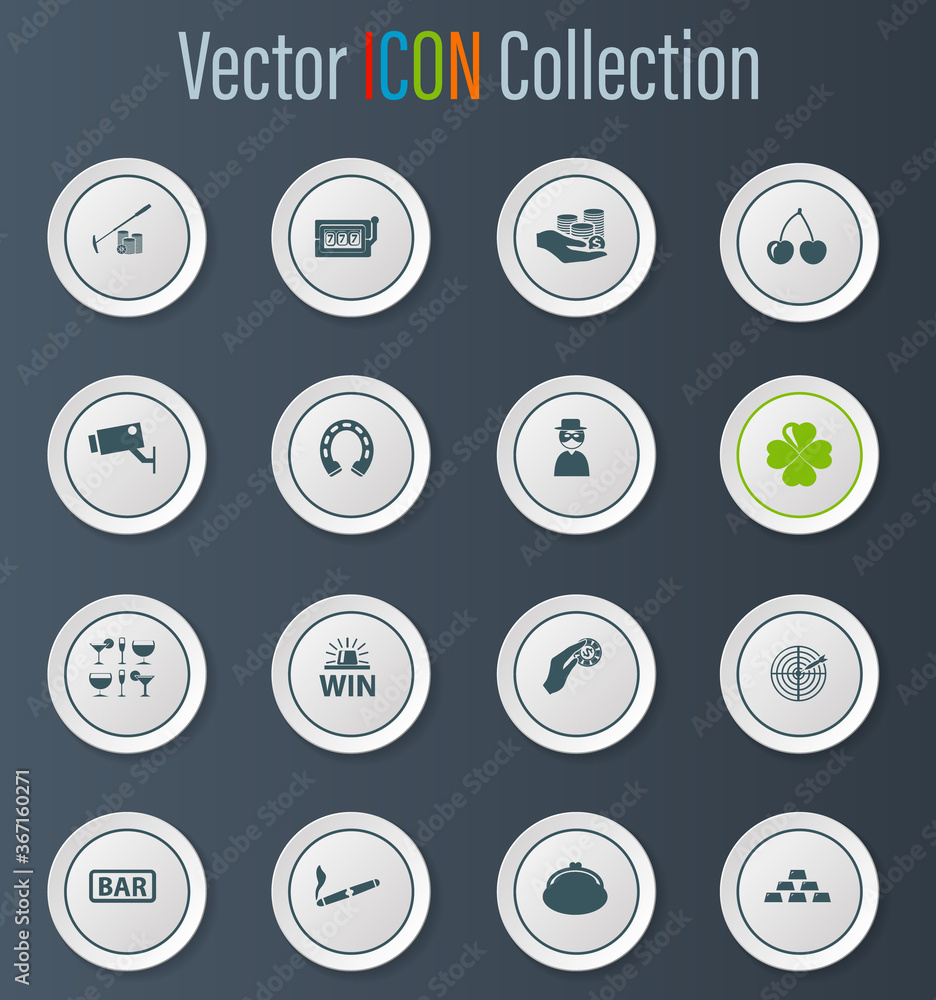 Casino icon set Casino icon set