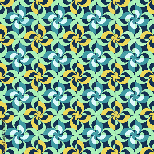 Vector rhythmic geometric elements background