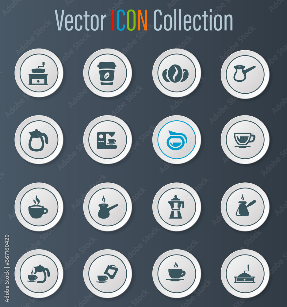 Coffee icons set Coffee icons set