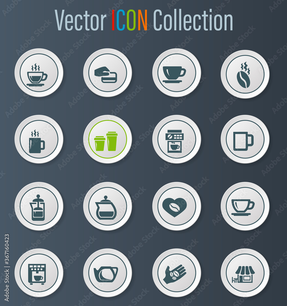 Coffee icons set Coffee icons set