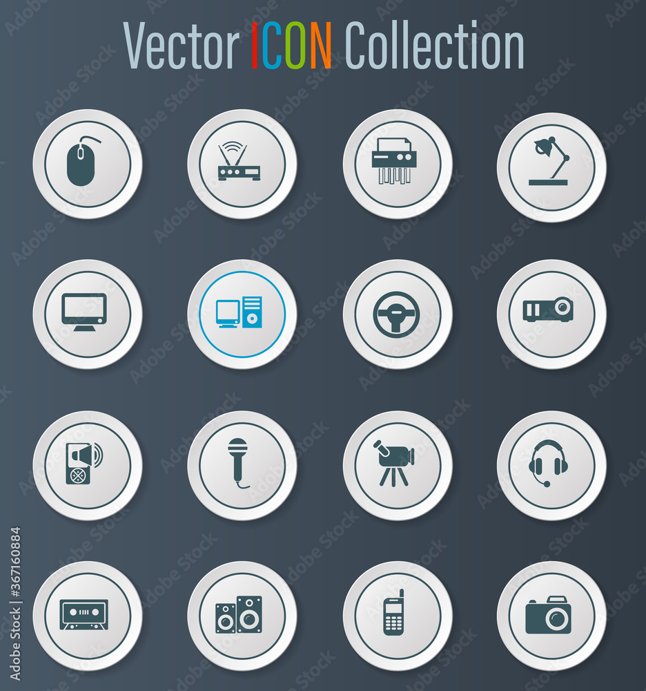 Devices icons set Devices icons set