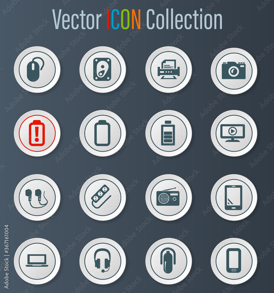 Devices icons set Devices icons set