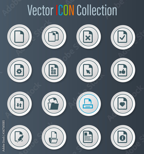 Documents icons set