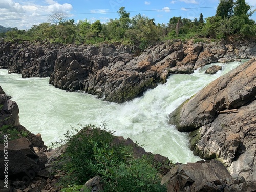 Cascades à Don Khone, Laos photo