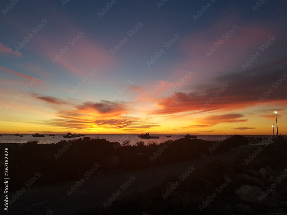 Fototapeta premium sunset in the mountains