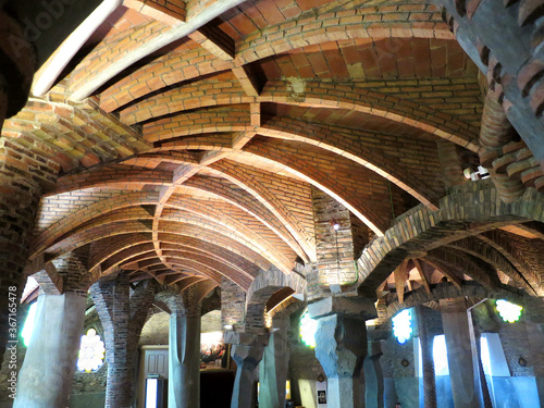 The Crypt of Colonia Guell in Barcelona, SPAIN photo