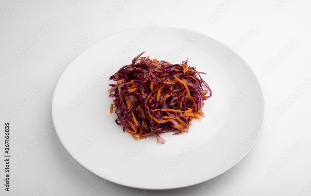 Fototapeta premium Cabbage salad with carrots