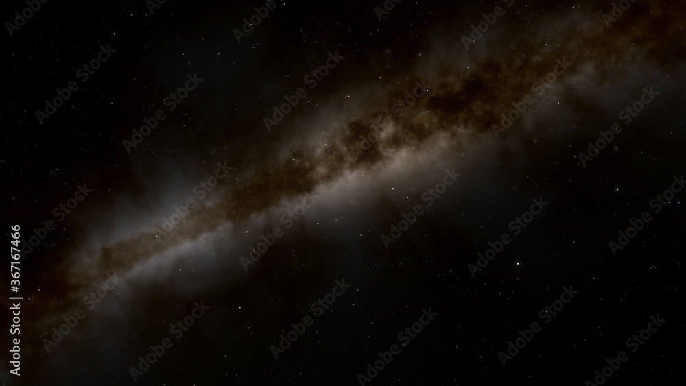 beautiful galactic background, beautiful starry sky, galaxy of different colors, science fiction wallpaper, cosmic landscape, realistic exoplanet, 3d render
