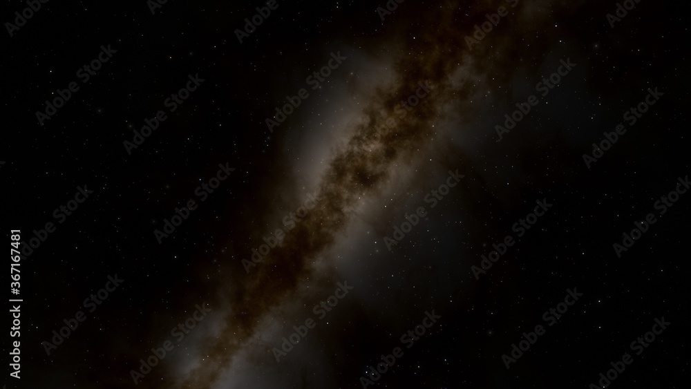 beautiful galactic background, beautiful starry sky, galaxy of different colors, science fiction wallpaper, cosmic landscape, realistic exoplanet, 3d render
