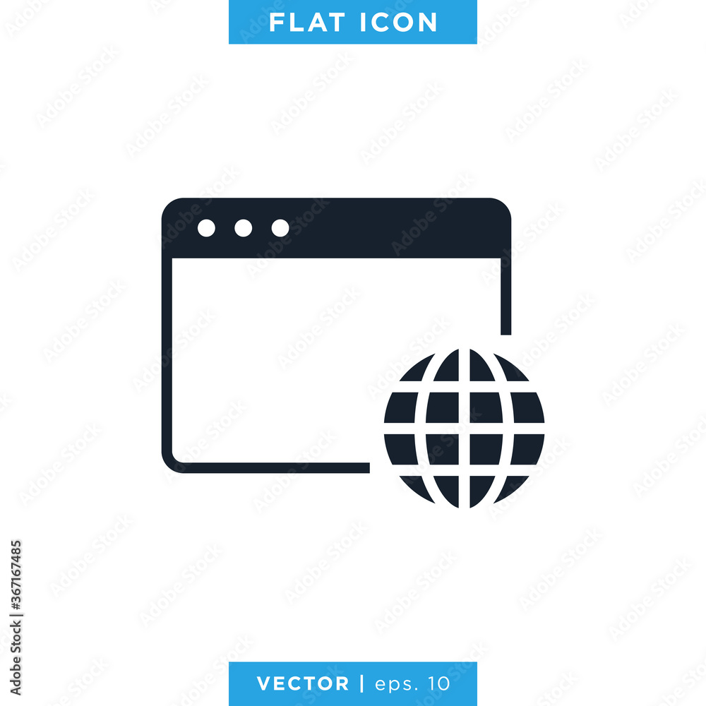 Browser Icon Vector Design Template Browser Icon Vector Design Template