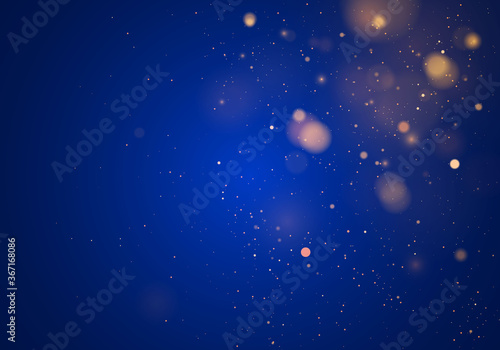 Blue bokeh light