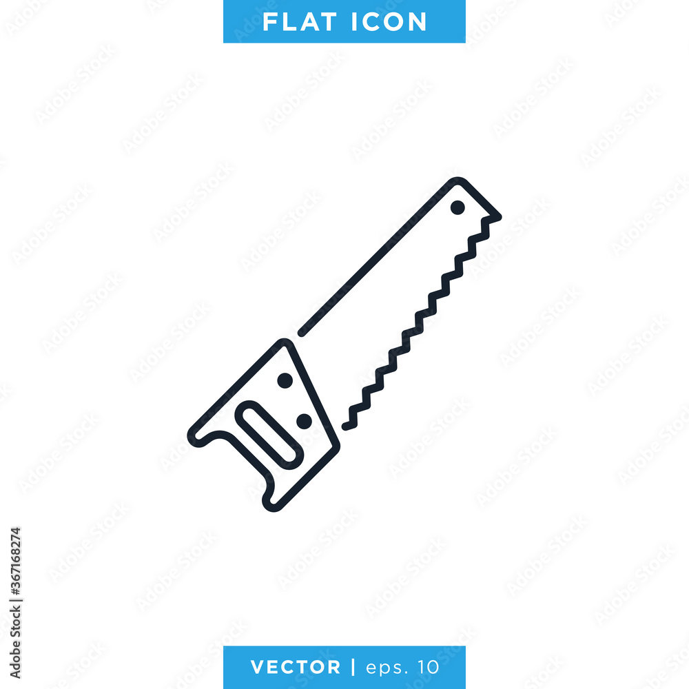 Hand Saw Icon Vector Design Template. Hand Saw Icon Vector Design Template.