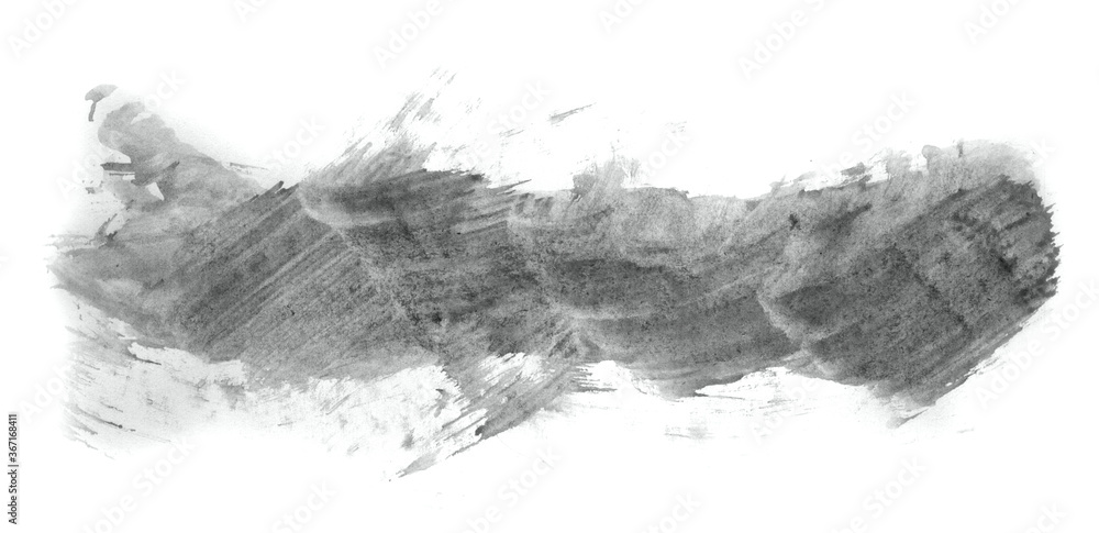 Abstract watercolor background hand-drawn on paper. Volumetric smoke elements. Neutral Gray color. For design, web, card, text, decoration, surfaces. Abstract watercolor background hand-drawn on paper. Volumetric smoke elements. Neutral Gray color. For design, web, card, text, decoration, surfaces.