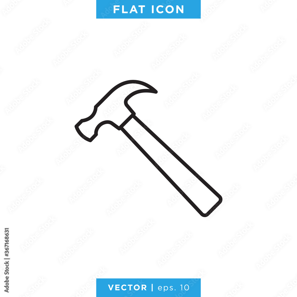 Hammer Icon Vector Design Template Hammer Icon Vector Design Template