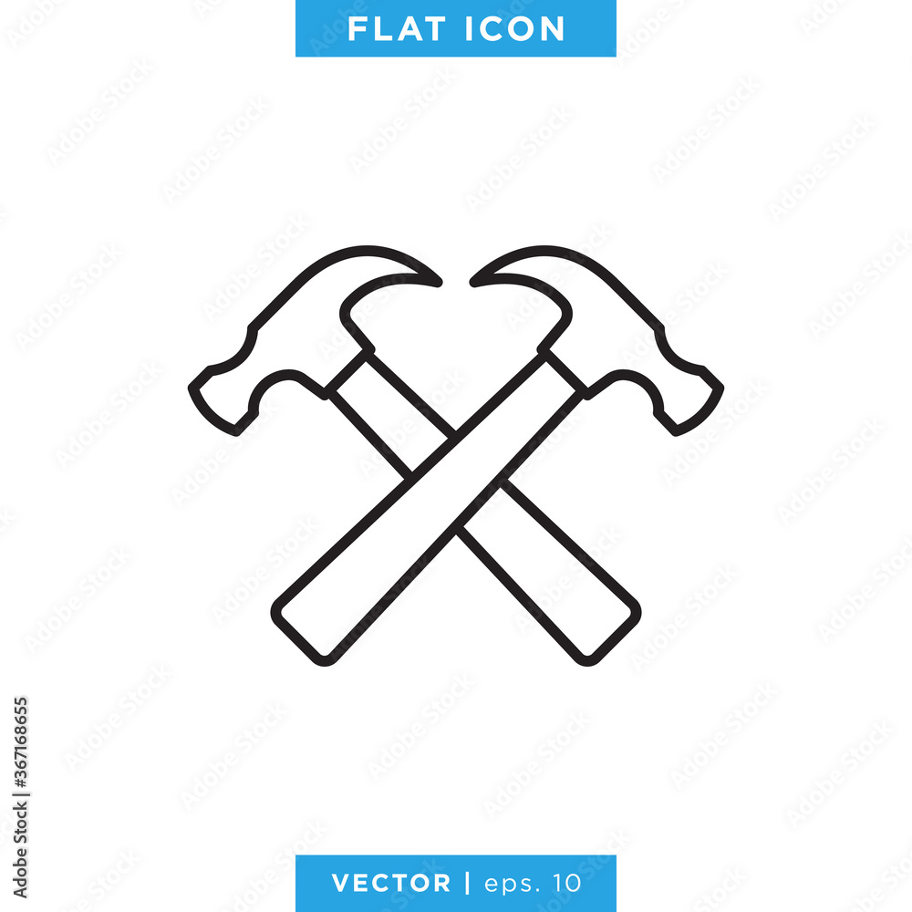 Hammer Icon Vector Design Template Hammer Icon Vector Design Template
