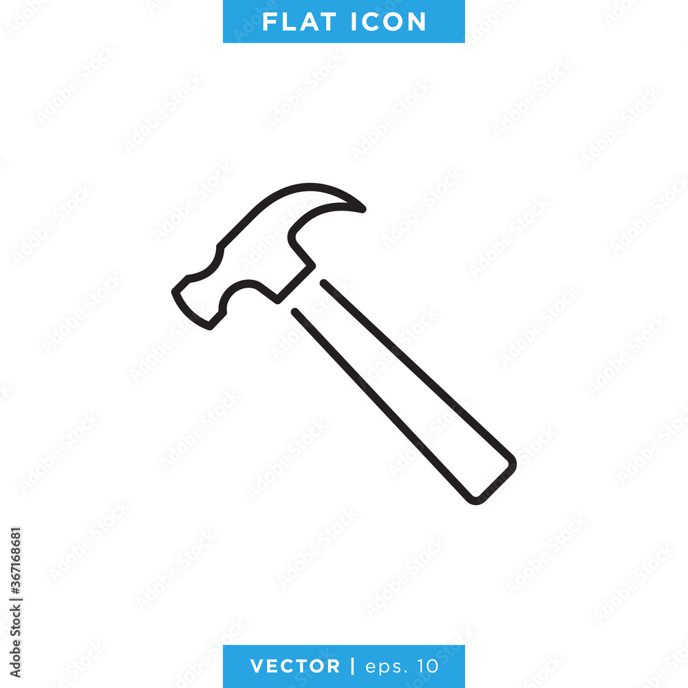 Hammer Icon Vector Design Template Hammer Icon Vector Design Template