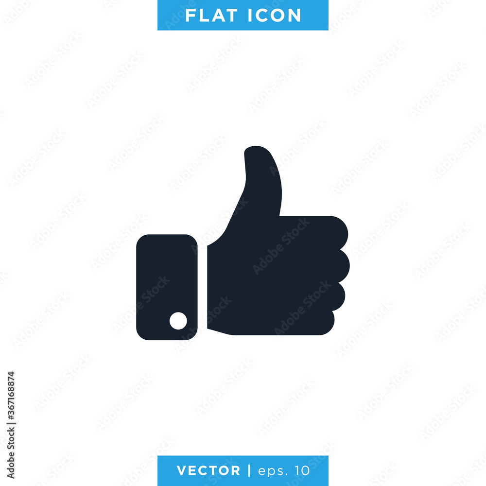 Thumbs Up Icon Vector Design Template. Thumbs Up Icon Vector Design Template.