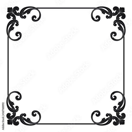 Classical baroque vector of vintage element for design. Decorative design element filigree calligraphy vector. You can use for wedding decoration of greeting card and laser cutting.