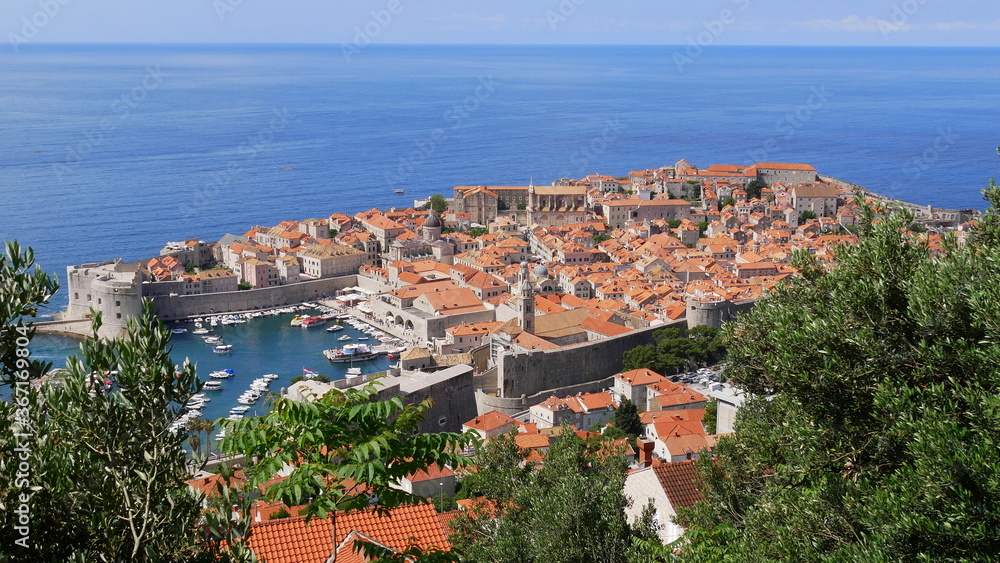 Blick auf die Dubrovniker Altstadt, Süddalmatien, Kroatien