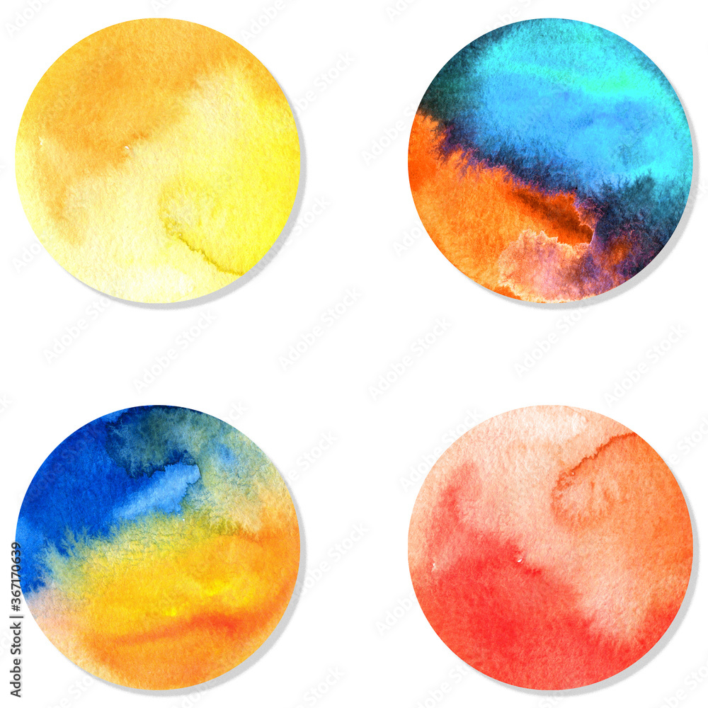 Abstract elements-bright watercolor circles. Abstract elements-bright watercolor circles.