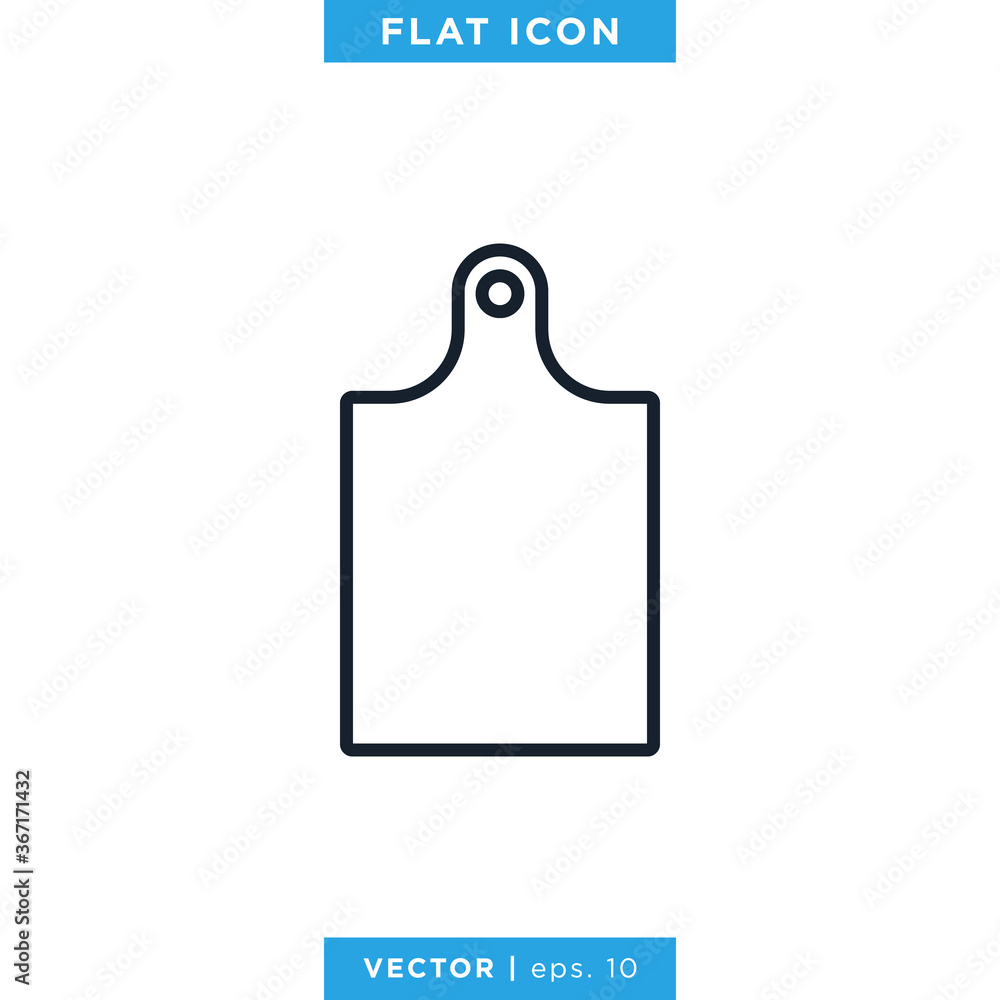 Cutting Board Icon Vector Design Template. Editable Stroke. Cutting Board Icon Vector Design Template. Editable Stroke.