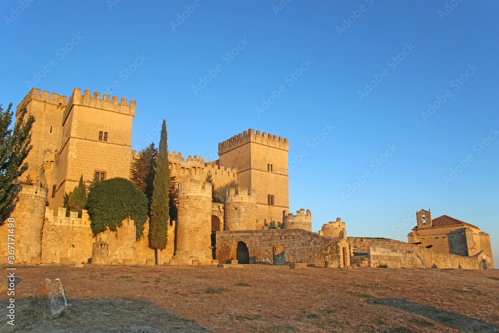 Ampudia Castle, Spain in morning light