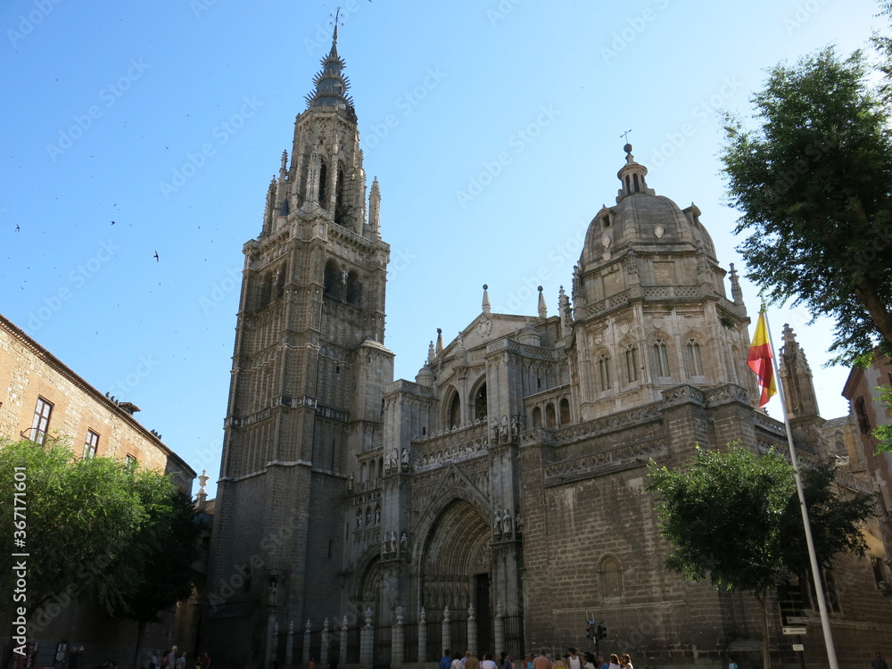 Toledo Cathedral and birds 1