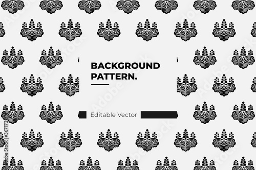 japanese pattern background vector history family crests toyotomi