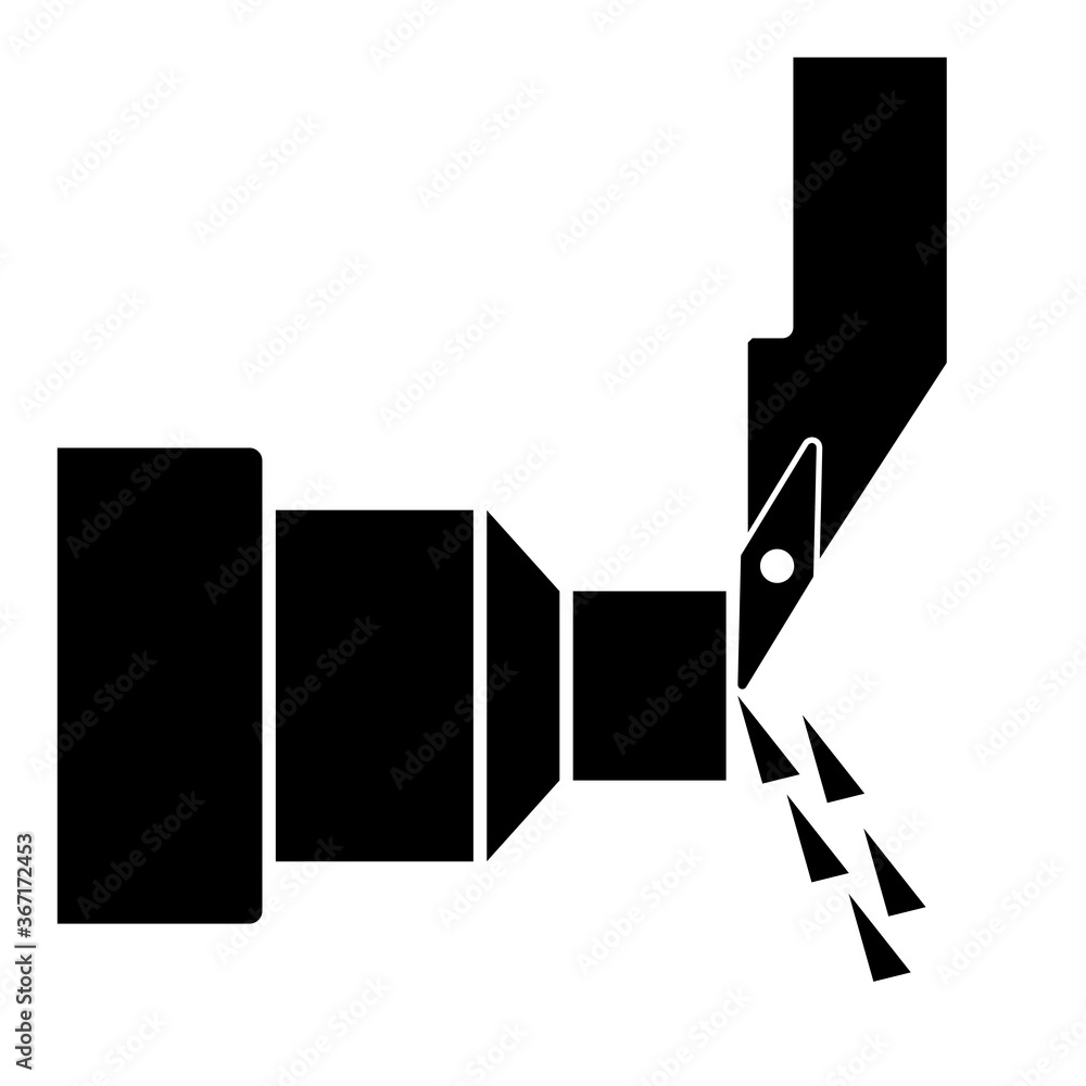 nsmp2 NewSquareManufacturingPictogram nsmp - english: cnc turning icon ...