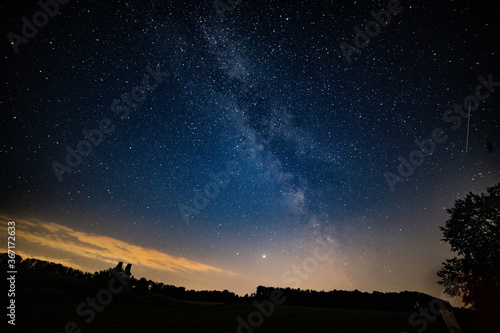 Milchstraße am Himmel bei Nacht in guter Auflösung. Geeignet für Himmel Austausch oder Hintergrund. Über der Expo Sternwarte in Melle Osnabrück NRW