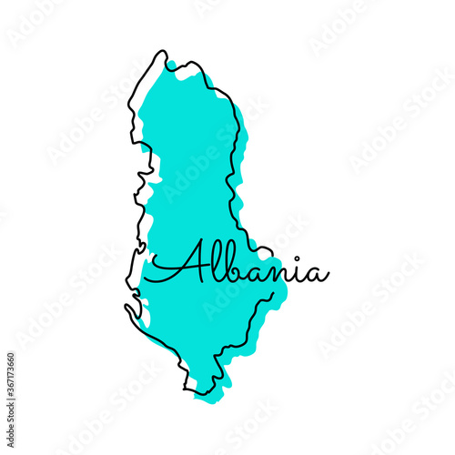 Map of Albania Vector Design Template.