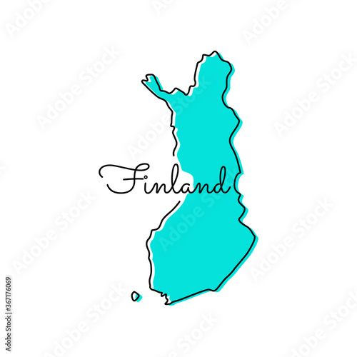 Map of Finland Vector Design Template.
