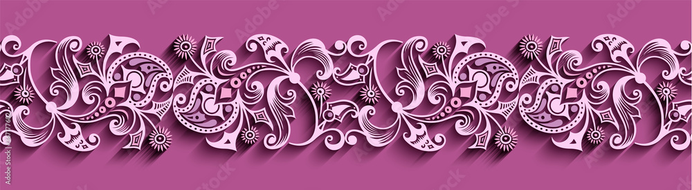 Modern vector volumetric floral stripe background. Modern vector volumetric floral stripe background.