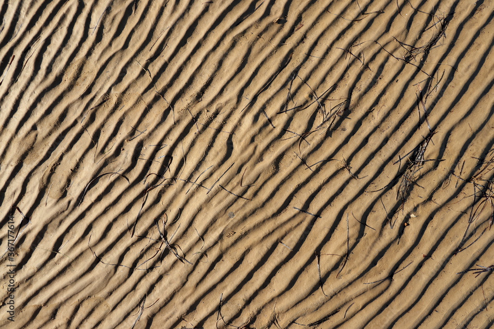 Dry send on beach near waves Dry send on beach near waves