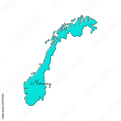 Map of Norway Vector Design Template.