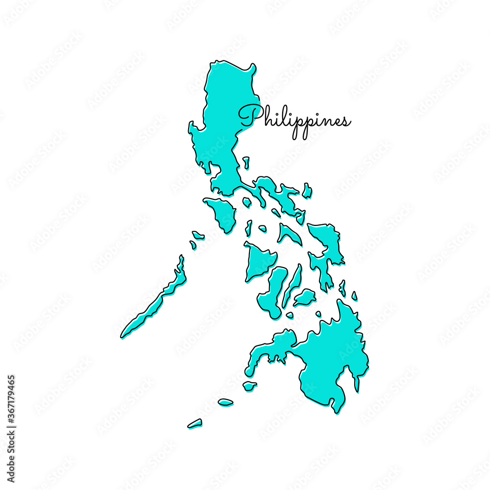 Map of Philippines Vector Design Template.