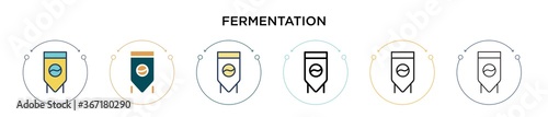 Fermentation icon in filled, thin line, outline and stroke style. Vector illustration of two colored and black fermentation vector icons designs can be used for mobile, ui, web