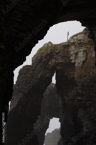 Beautiful Beach of the Cathedrals in Galicia. Lugo. Spain