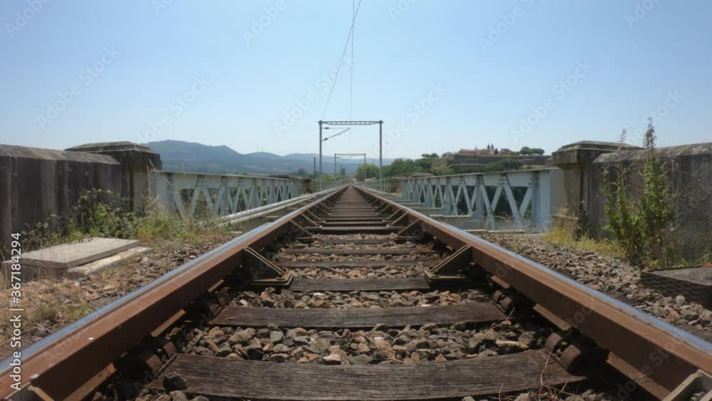 SLOW MOTION - Valença Road-Railway Bridge, also known as Ponte de Valenca or Ponte Internacional de Tuy, is a road and rail bridge, crossing the Minho River on the border between Portugal and Spain. SLOW MOTION - Valença Road-Railway Bridge, also known as Ponte de Valenca or Ponte Internacional de Tuy, is a road and rail bridge, crossing the Minho River on the border between Portugal and Spain.