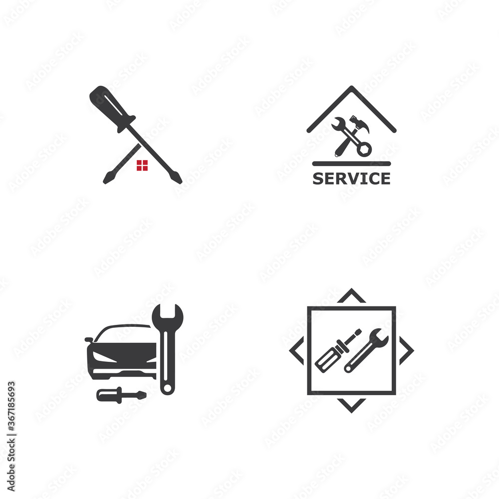 Service Tools vector icon illustration design template Service Tools vector icon illustration design template