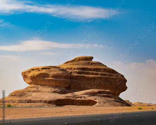 Natural rock statue from Tabuk, Saudi Arabia photo