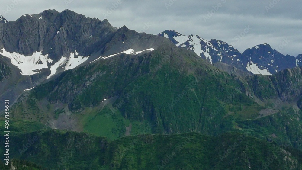 Summer glaciers in Alaska 