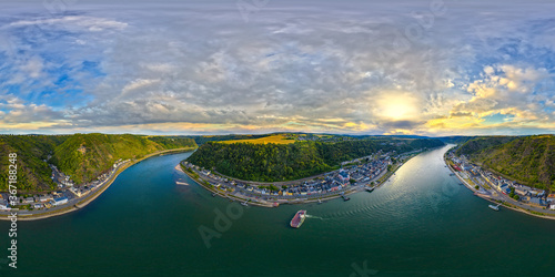 360 ° x 180 ° st. goarshausen aerial vew photo