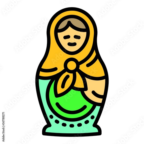 Nesting doll icon. Outline nesting doll vector icon for web design isolated on white background