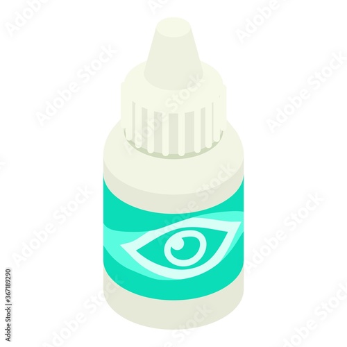 Eye lens dropper icon. Isometric of eye lens dropper vector icon for web design isolated on white background
