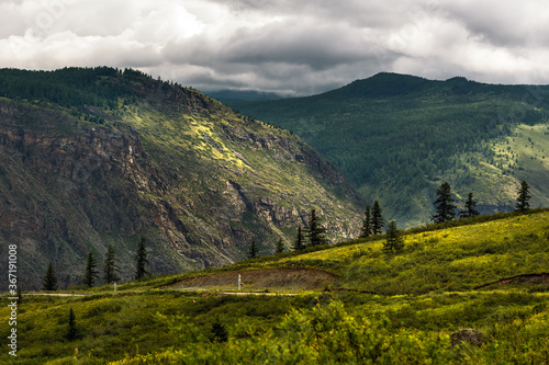 View of the Chulyshman highlands. altai republic